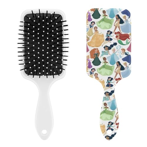 ラプンツェル プリンセス パドルブラシ ヘアブラシ くし 絡まない 頭皮マッサージ おしゃれ レディース メンズ 兼用 マッサージブラシ ツヤ サラサラ 頭皮ケア キャラクター 人気 かわいい 便利 人気