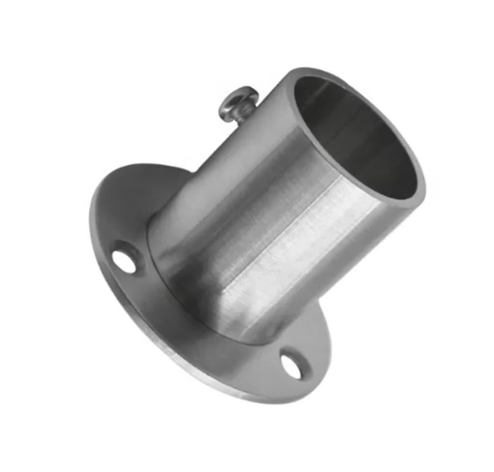 Bride de raccordement en acier inoxydable - Ancrage mural - Support de fixation pour tube intérieur et extérieur (22 mm)
