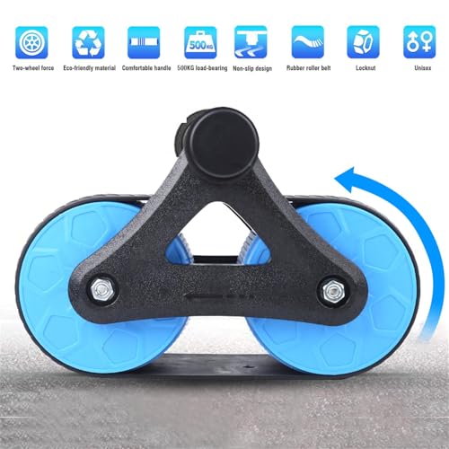 FILFEEL Springback Wheels Roller-Bauchtrainer für Effizientes Training zu Hause und Im Fitnessstudio – Tragbares Fitnessgerät in Blau