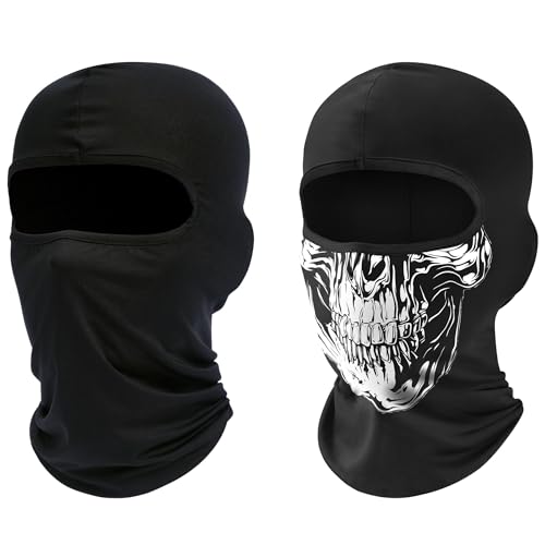 Image of ROXUN Balaclava Ski Mask, 2 Pack Summer Motorcycle UV Protection Shiesty | Cooling, UPF 50+, Unisex, Windproof, Face Mask, Neck Gaiter, Versatile Use