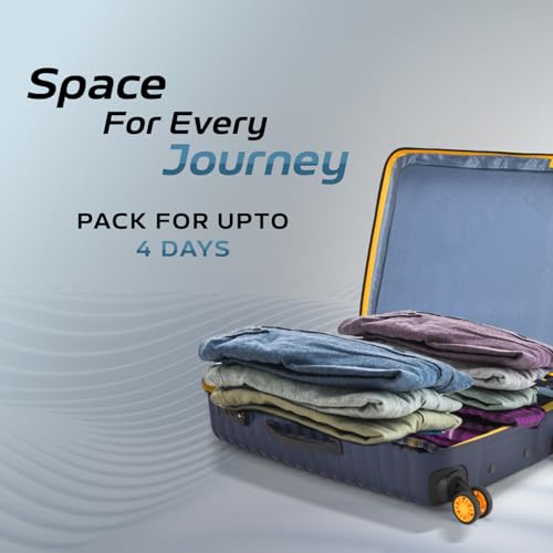 Image of Aristocrat Medium Airpro Plus Check-in 66 Cm() 8 Wheel Spinners Trolley Bags for Travel Hard Case Luggage, Lightweight Bag with TSA Lock & Anti-Theft Zipper(Blue), Black