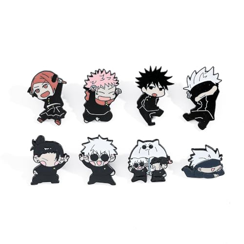 Anime Goj Satoru Figure Badge Set,Enamel Lapel Pin Brooch for Backpack Jackets Pin Gift for Fans