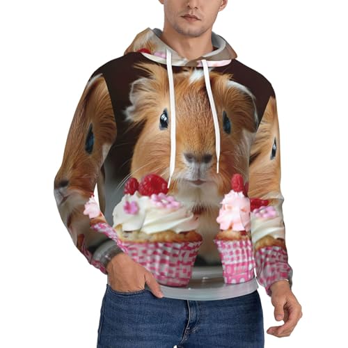 Sweat homme imprimé cochons d'Inde EdWal, le hoodie idéal pour le sport en salle