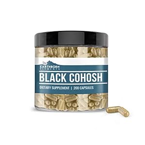 Earthborn Elements Black Cohosh 200 Capsules, Pure & Undiluted, No Additives