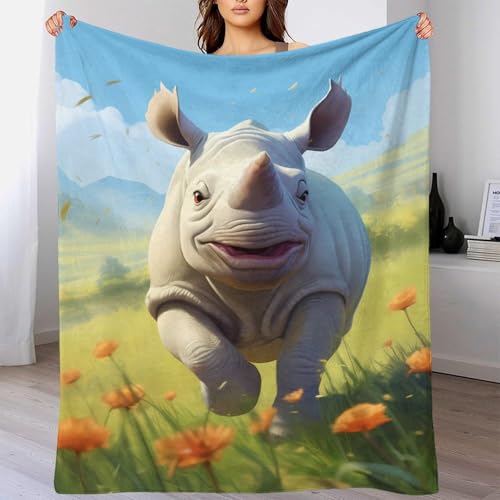 Plaid Happy Rhino lavable en machine, la solution anti-tache