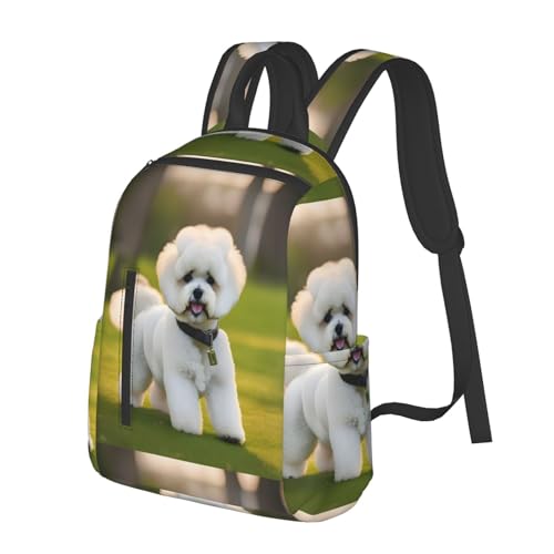 Sac à dos imprimé Bichon Frisé compact et ultra léger noir - 2