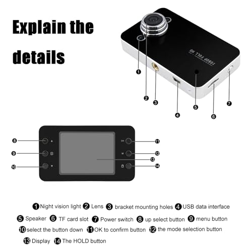 Image of DDLC 3MP 1080P Full HD Dashcam Smart Car Security Camera with 170 Wide Angle | G-Sensor | Loop Recording | Motion Tracking & Parking Monitor (car Camera)
