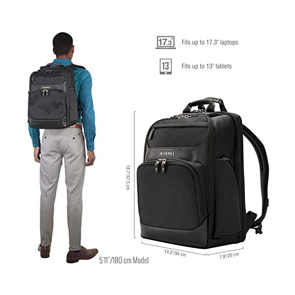 Everki Onyx Premium Business Executive 17.3Inch Laptop Backpack