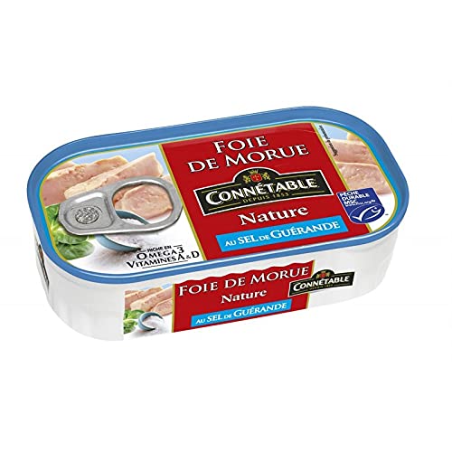CONNETABLE - Foie De Morue Nature Au Sel De Guerande 121G - Lot De 4