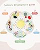 Baby Play Gym & Activity Mat, 5 Developmental Zones Tummy Time Mat with 4 Detachable Sensory Toys, Early Skills & Sensory Development Mat, Newborn Essentials Baby Shower Gift #2