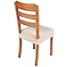 Smiry Seat Covers for Dining Room Chairs Set of 6, Stretch Jacquard Removable Washable Chair Seat Slipcovers Protector, Rear-Covered, Beige
