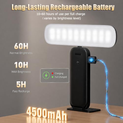 NARUNDREN Rechargeable Picture Lights for Wall with Remote-2PC(Black)