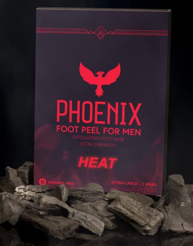 Phoenix Foot Peel For Men - Extra Large - Extra Strength - Cinnamon - Exfoliating Dry Feet Treatment - 2 Pack - Callus Remover - Paraben And Fragrance Free - #TOP4