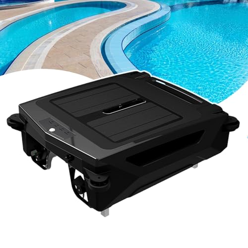 HCAUYNN Robot Limpia Piscinas con Flotador, Aspirador Limpiador De Piscinas Recargable con EnergíA Solar, Velocidad De Limpieza Ajustable, ÁRea De Limpieza MáXima De 80㎡