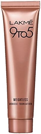 LAKMÉ 9 to 5 Weightless Mousse Foundation Mini|| Beige Vanilla|| Natural Matte Finish Cream Long Lasting Full Coverage Face Makeup|| 6 g