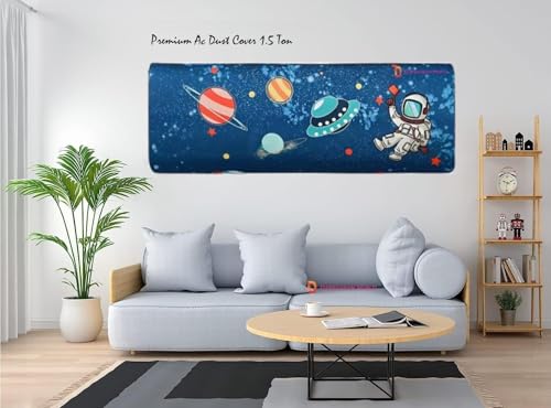 Image of DARSHANAM WORLD Beatiful Designer Ac Cover / / Cutest Printed Air Conditioning Dust Cover For Indoor & All Type AC Split Covers / / Colorfull Folding Designer Ac Cover (Star Night Light 1.5 Ton)