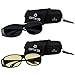 Optix 55 Fit Over HD Day/Night Driving Glasses Wraparound Sunglasses for Men, Women - Anti Glare Polarized Wraparounds (Night Vision/Sunglasses)