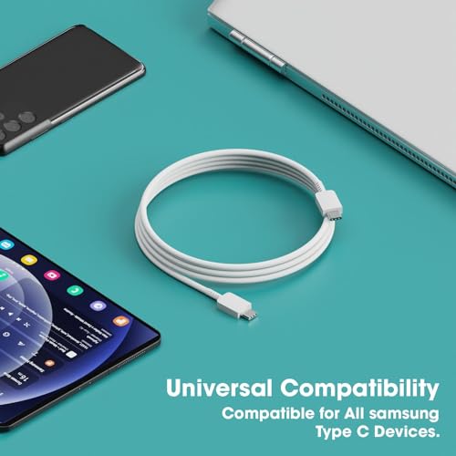 Image of Motorola Original Type C to Type C Mobile Data Charging Cable for Galaxy SuperFast Transfer Power Cable A55 /M55 /F55 /F15 /M15 /A54 /A15 /A14 /A34 /F34 /F23 /F14 /M14 /M34 /M33 /S21 fe /S22 /S23 /S23 Fe 5G /S24, White