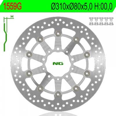 9621559G/54 : Disco de freno 1559G 310x80x5 0