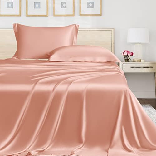 Linenwalas 100% Natural Bamboo Only Fitted Sheet With Secure Elastic Deep Pocket - Softest Cool Bedding Perfect for Skincare -(Double, Bahamas Blue)