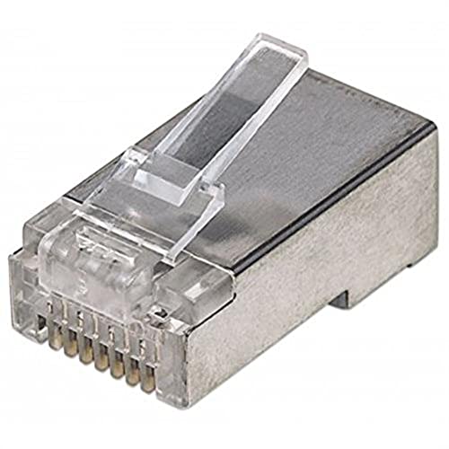 Intellinet Cat5e 790581 - Conectores modulares RJ45 (100 unidades, STP, 2 puntos, para cable trenzado), color gris