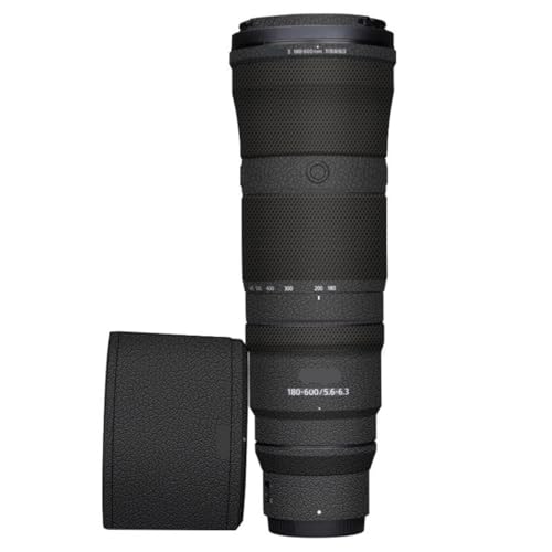 Bouchon d'objectif anti-rayures pour Nikon Z 180-600 mm F5.6-6.3 en cuir noir
