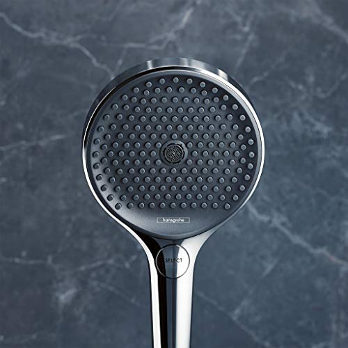 hansgrohe Rainfinity - shower head, hand shower round (⌀ 130 mm) with 3 sprays, with anti-limescale function, chrome, 26864000 - Packaging May Vary