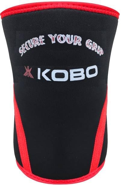 Image of Kobo 7 mm Knee Cap Compression Support Knee Sleeves for Powerlifting Gym Squats Running Cycling Sports Jogging Workout Pain Relief (Material: Neoprene & Spandex) (1 Piece) (M)