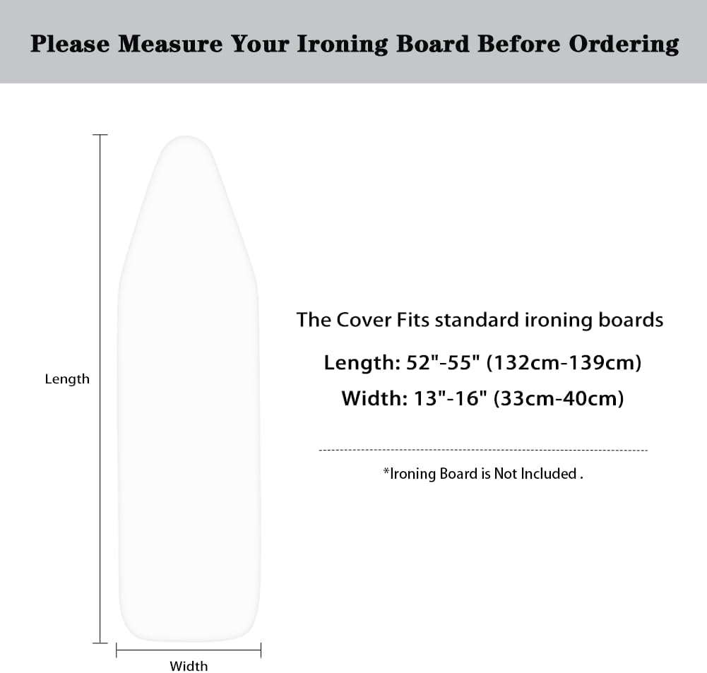 Mumeson Fall Pumpkin Ironing Board Cover Extra Thick Pad Standard (Fits Large Boards 15 x 54 inch) Elasticated Easy Placement, Extra Thick Padding, Elastic Fabric