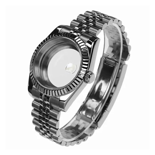 Boîtier montre automatique NH35 saphir étanche avec lunette engrenage
