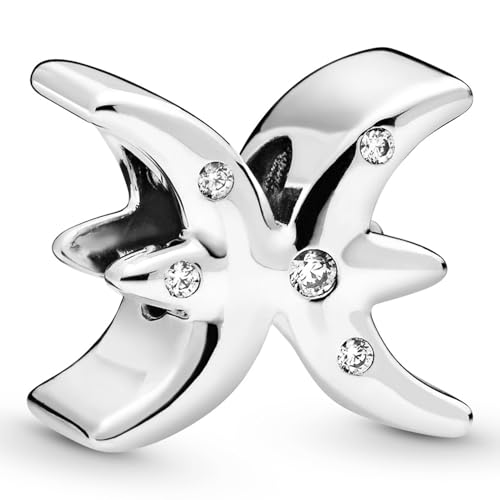 PANDORA Sparkling Pisces Zodiac Charm - Compatible Moments Bracelets - Jewelry for Women - Gift for Women in Your Life - Made with Sterling Silver & Cubic Zirconia, With Gift Box2