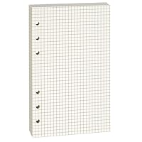 Lidwot A6 Rasterliniertes Nachfüllpapier, 100 g/m², dick, beige, keine Blätter (80 Stück), vorgelocht, passend für A6 6-Ringbücher für Büro, Schule und Lehrer