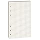 Lidwot A6 Rasterliniertes Nachfüllpapier, 100 g/m², dick, beige, keine Blätter (80 Stück), vorgelocht, passend für A6 6-Ringbücher für Büro, Schule und Lehrer
