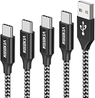 USB C Cable, [4Pack, 0.5M+1M+2M+3M] Type C Cable Nylon Braided USB A to C Fast Charging Charger Cable for Samsung Galaxy Ultra S21/S20/S10, Huawei P50/P40, Google Pixel, Sony Xperia, OnePlus, Xiaomi