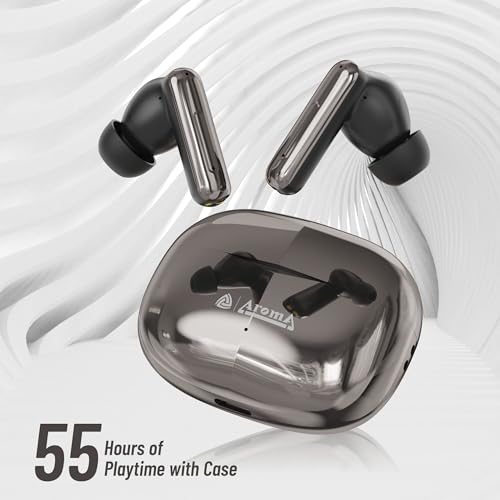 Image of AROMA TWS1 Pulse V5.4 True Wireless Earbuds, Shiny Gold | Bluetooth Headphones, Up to 60H Playtime, ENC, Fast Charging, Heavy Bass