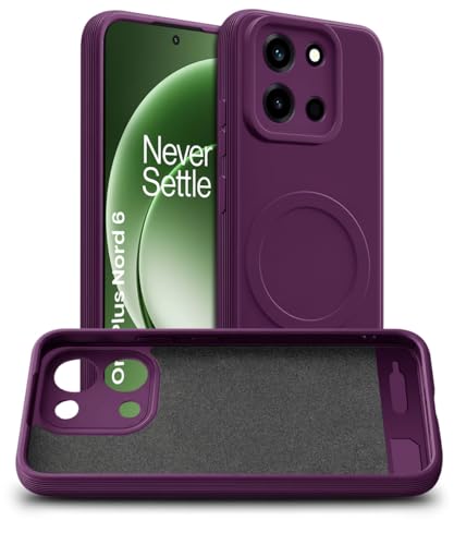Image of WOW IMAGINE Back Case Cover for 1+ OnePlus Nord 6 5G | Soft Matte Silicone Case| Slim Fit & Shockproof | Camera Protection Bumper Cover (Purple)