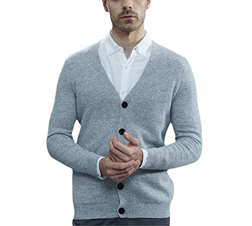 Cardigan cachemire homme mérinos | Offrez un gilet en tricot épais d'exception pour l'hiver