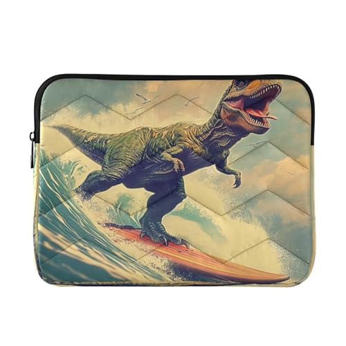 Funda para portátil de 13-14 pulgadas impermeable con diseño de dinosaurio