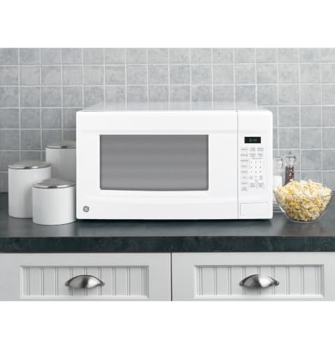 GE Countertop Microwave Oven, 1.4 Cubic Ft., 1,100-watt Capacity, 7 Auto Cooking Settings, Child-Lock Technology, Kitchen Essentials for the Countertop, Dorm Room or Apartment, White - image 4