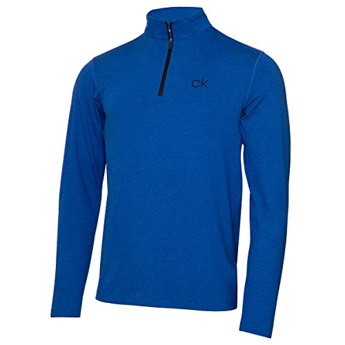 Calvin Klein Mens Newport HZ LS Sweater - Nautical Blue Marl - M