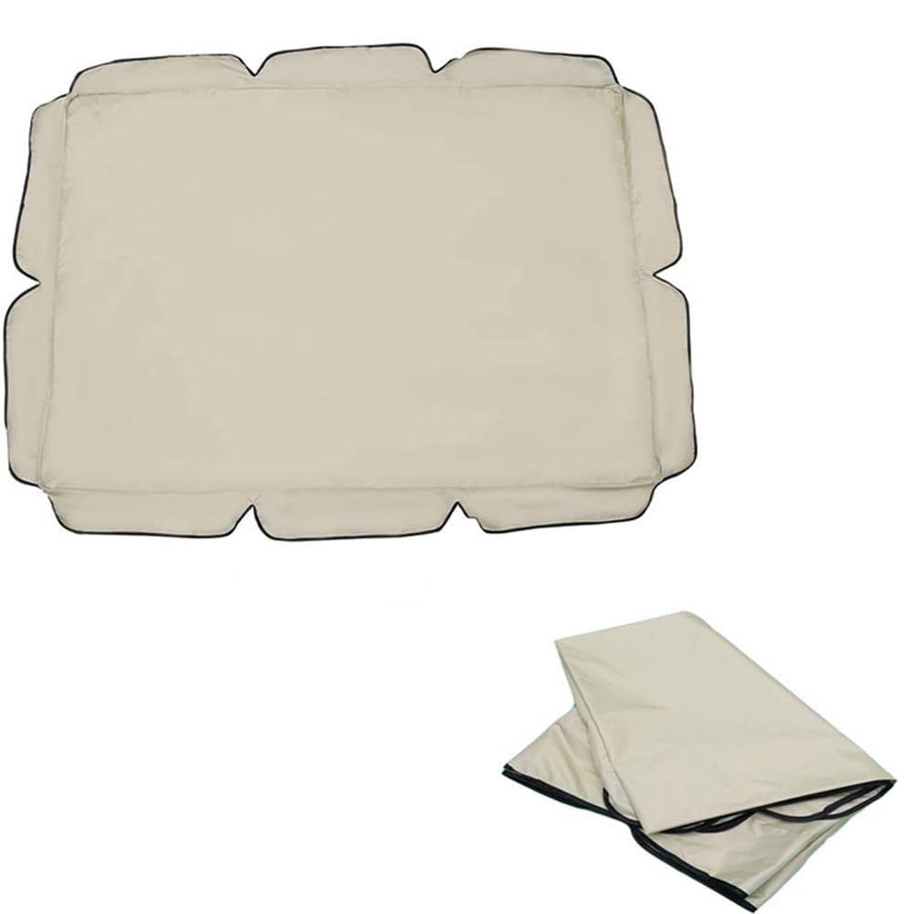 Balancelle Canopée Toit De Rechange 190x120cm Toile De Balancelle De Jardin Housse De Rechange pour Balancelle De Porche De 2 À 3 Places(Beige,75x47in-191x120cm)