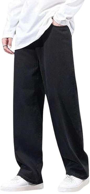 jaar Men's Loose Fit Baggy Jeans, Mid Rise Denim Pants, Streetwear Style-picture-11