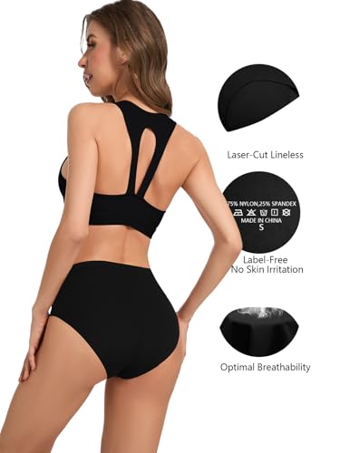 Image of Women Underwear Seamless No Show Full Coverage Briefs Invisible High Waisted Soft Breathable Panties 6 Pack