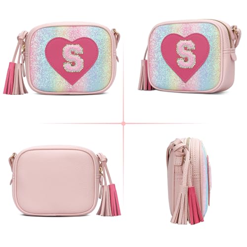 Image of KKXIU Birthday Gifts for Girls Initial Toddler Purse Cute Kids Crossbody Bag