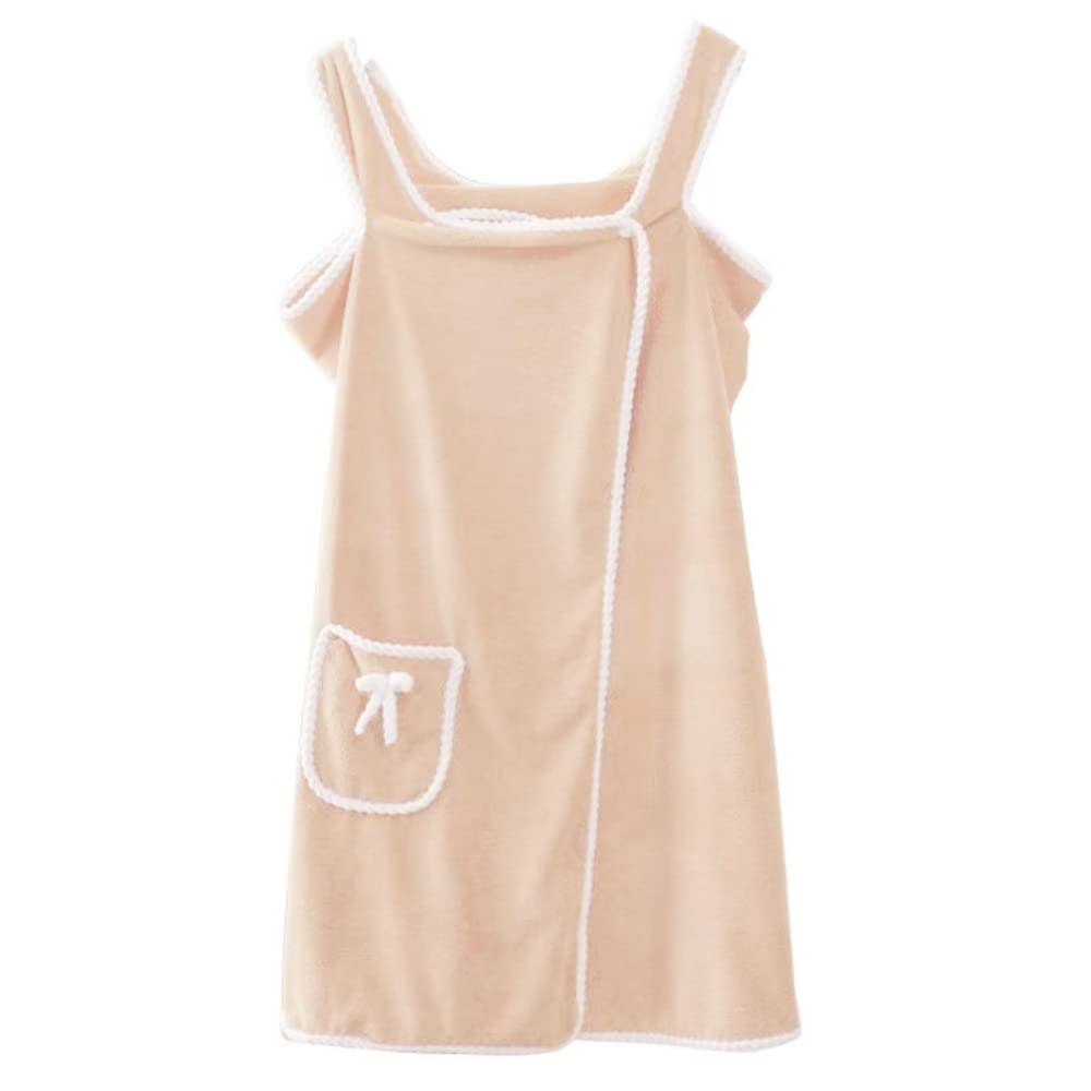 TBSITNS Ultra Soft Towel - Quick Drying Washcloths - Microfiber Coral Velvet Highly Absorbent Towel for Bath Fitness, Bathroom, Sports, Yoga, Trave (Wearable Beige)