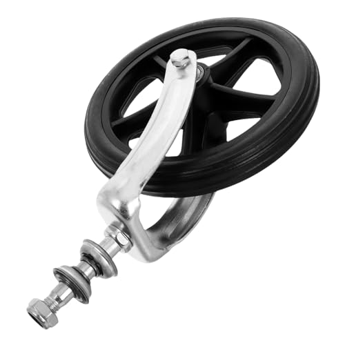 LALADEFIEE Rueda Delantera para Silla de Ruedas con Diseño sin Aire Rodamiento y Horquilla para Navegación Flexible y Control Suave Superficies Variadas
