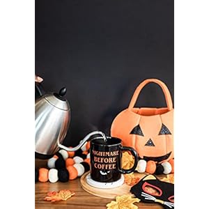 Pearhead Nightmare Before Coffee, Halloween Novelty Mug, Fall Home Dećor Accessories, Holiday Gift, Large Coffee Cup, 16oz Pearhead Nightmare Before Coffee Halloween Novelty Mug Fall Home Decor Accessories Holiday Gift Large Coffee Cup 16oz