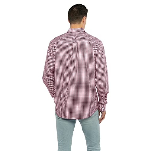 Men's Collegiate Easy-Care Long Sleeve Gingham Check Button Down Shirt2