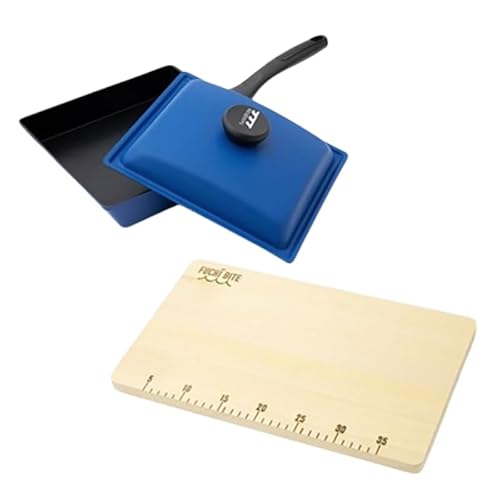 [順次発送][FUCHI BITE] スケール付き 木製まな板(青森ヒバ)・フタ付きワイドパンセット 木製 青森ひば 青森ヒバ 木工品 卓上 国産 キッチン用品 キッチングッズ 調理器具 日用品 日用雑貨 アウトドア キャンプ カットボード カッティングボード フライパン