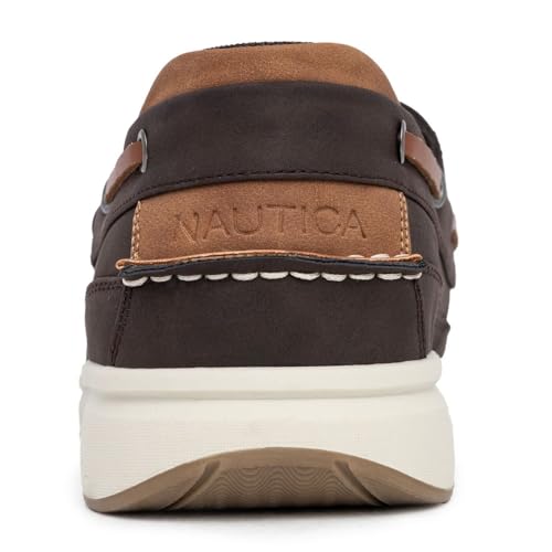 Image of Nautica Men's Lace-Up Moccasin Boat Shoes - Cushioned Insole Casual Deck Loafers for Walking Comfort - Zapato